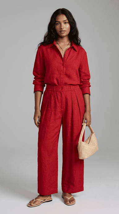 Summer Linen Lunch — casual outfit styled by Lookora