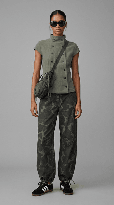 Creative District Walk — streetwear outfit styled by Lookora