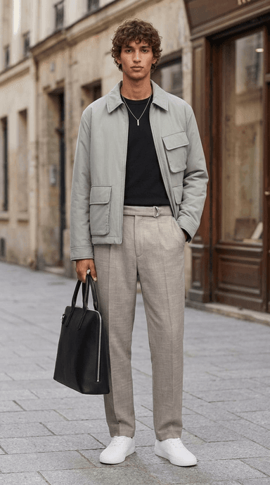 Airport Layers — minimalist outfit styled by Lookora
