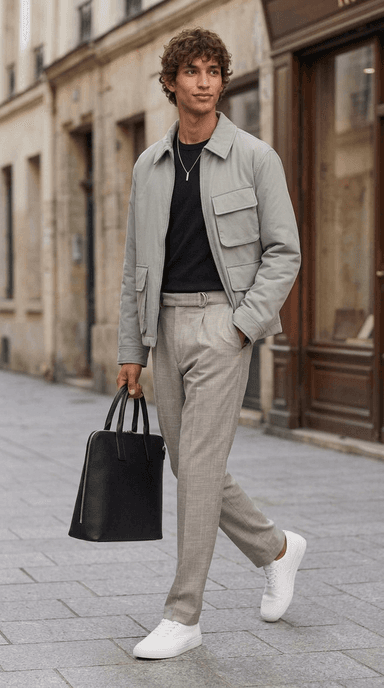 Airport Layers — minimalist outfit styled by Lookora