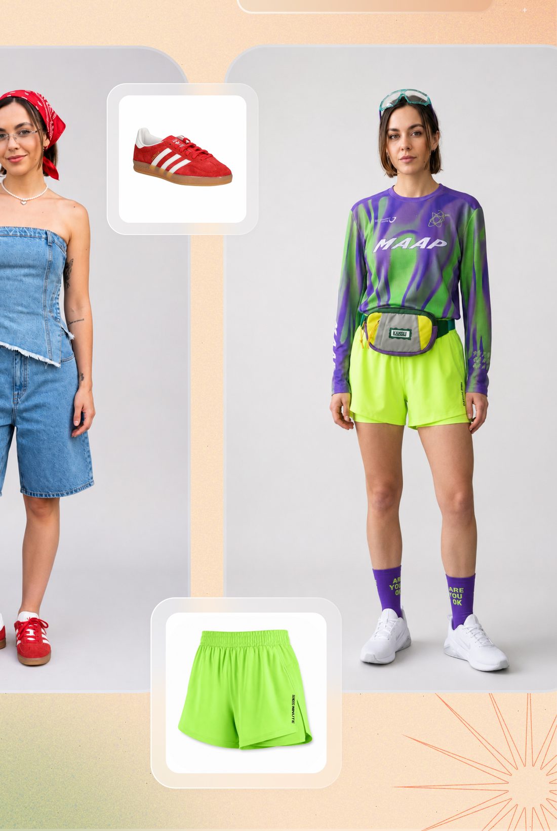 Outfits assembled by Lookora's stylists, shown on models.